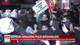 Deprem anmasına polis müdahalesi...