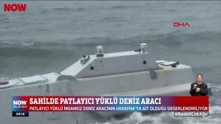 Sahilde patlayıcı yüklü deniz aracı...