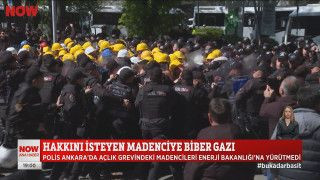 Hakkını isteyen madenciye biber gazı... 