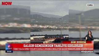 Salgın gemisinden tahliye edildiler...